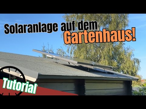 Installing a solar system on a garden shed - 90-second tutorial - YUMA Solar Experiences