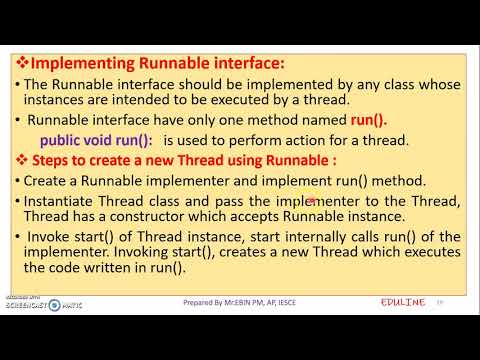 Java Module 4 Topic 12 Creating Thread Continuation
