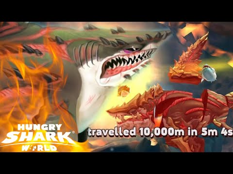 Ancient Megalodon Quickest time 10,000m Live Contest! - Hungry Shark World