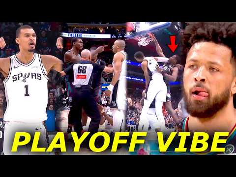 90'S BASKETBALL! Muntik na naman magka gulo, pinisikal ng pistons si Wemby! | 6 BLOCKS!