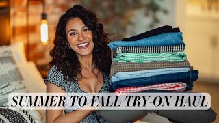 HUGE SUMMER TO FALL TRY-ON HAUL! (URBAN OUTFITTERS, GAP, OLD NAVY, BARN JACKETS, MATERNITY!) | 2024