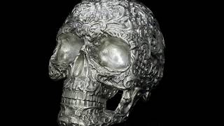 Skull of the Dead 15oz Silver Statue in 4k