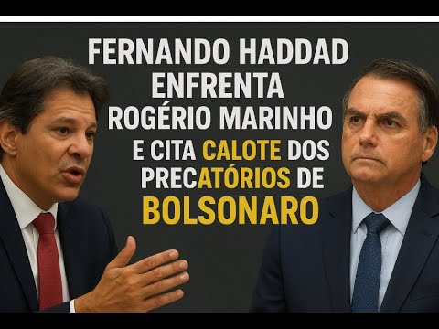 Fernando Haddad enfrenta Rogério Marinho e cita calote dos precatórios de Jair Bolsonaro