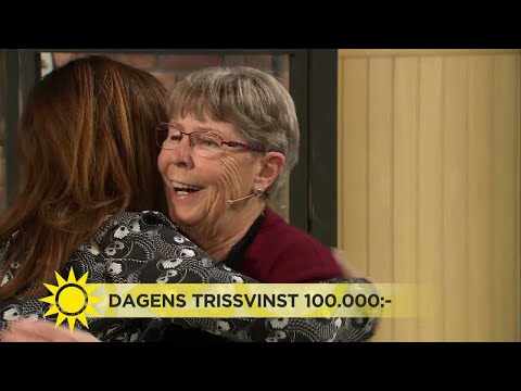 Trissvinnaren Barbro 77 vill praoa med Tilde och Peter - Nyhetsmorgon (TV4)