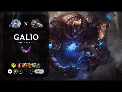 Galio Support vs Yuumi - KR Master Patch 13.7