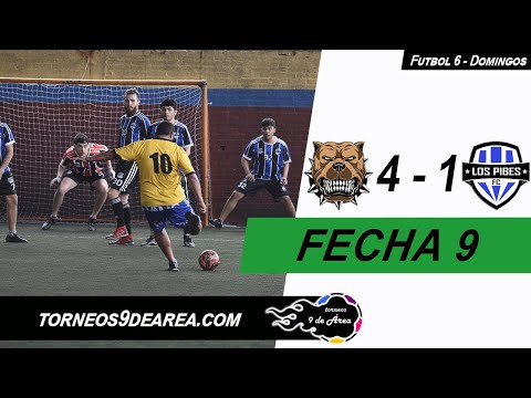 Los Rusticos vs Los Pibes FC (fecha 9) - Futbol 6 (domingos) - Torneos 9 de Area 🏟️⚽️