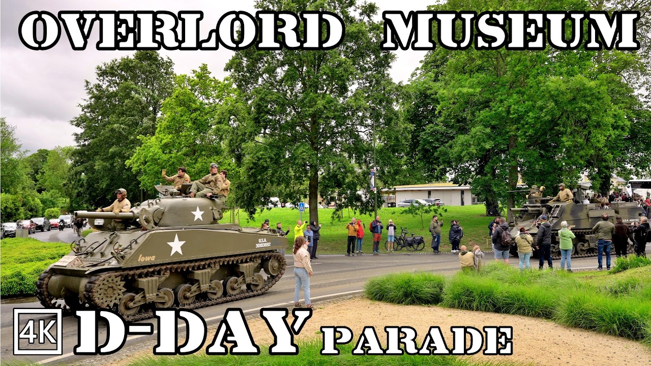Parade @ Overlord Museum | 82nd D-DAY 🇫🇷  Colleville-Sur-Mer Omaha Normandy France 4K 60 FPS