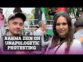 Rahma Zein speaks to MEE at the London Nakba commemoration March