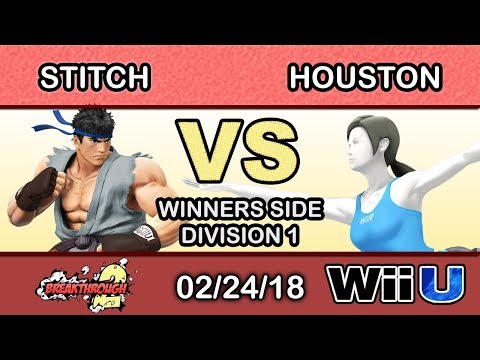Breakthrough 2 - KZN | Stitch (Ryu) Vs. BTLC | Houston (Wii Fit Trainer) Winners Side - Smash 4