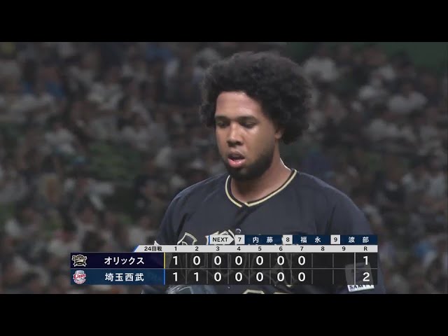 【7回裏】最後は見逃し三振!! バファローズ・エスピノーザが7回2失点と試合をつくる!!  2024年9月18日 埼玉西武ライオンズ 対 オリックス・バファローズ