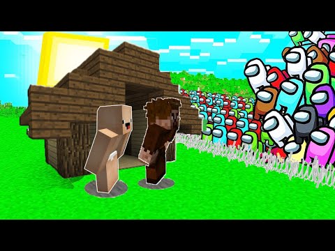 AMONG US TSUNAMİ VS KALE !! 😱 - Minecraft
