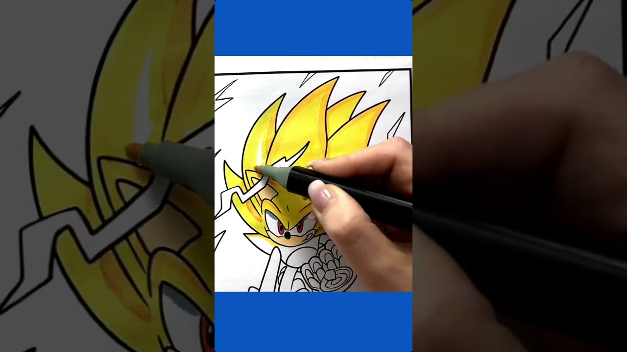 Super Sonic Coloring Pages  #sonicthehedgehog  #sonic  #speedcoloring