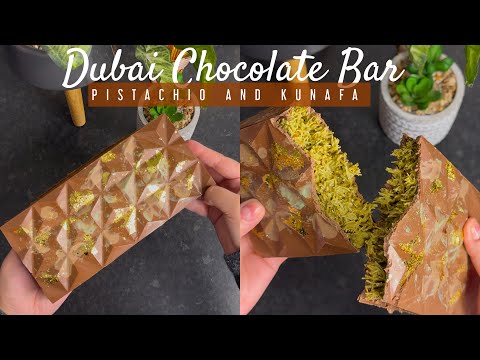 HOW TO MAKE THE VIRAL DUBAI CHOCOLATE (PISTACHIO KUNAFA BAR)
