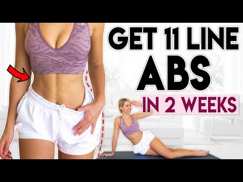11 Linie abs in 2 Wochen | 7 Minuten Heimtraining