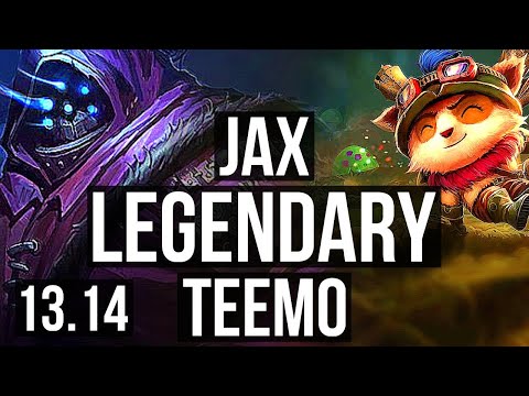 JAX vs TEEMO (TOP) | 14/1/11, Legendary, 1.0M mastery | KR Diamond | 13.14
