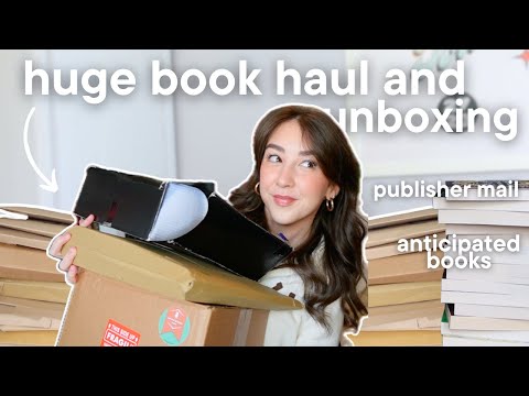 huge book haul & unboxing🤭📖 publisher mail, bookish merch and more