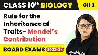 Class 10 Biology Chapter 9 | Rule for the Inheritance of Traits- Mendel’s Contribution