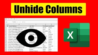 How To Unhide Columns In Excel
