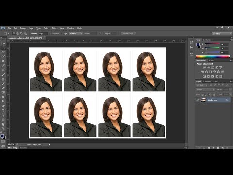 How to Create a passport size photo in adobe Photoshop cc | Photoshop tutorial