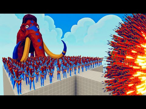 200x CLUBBER + 1x MAMMOTH vs 1x EVERY GOD   Totally Accurate Battle Simulator TABS
