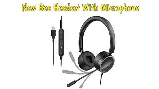 New Bee Headset With Noise Canceling Mic Unboxing and Demo