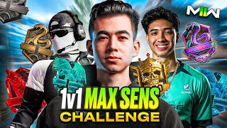 1V1 VS EVERY RANK IN CALL OF DUTY (MAX SENSITIVITY CHALLENGE)