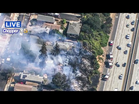 Developing: Fire burns near I-580 in Oakland Hills