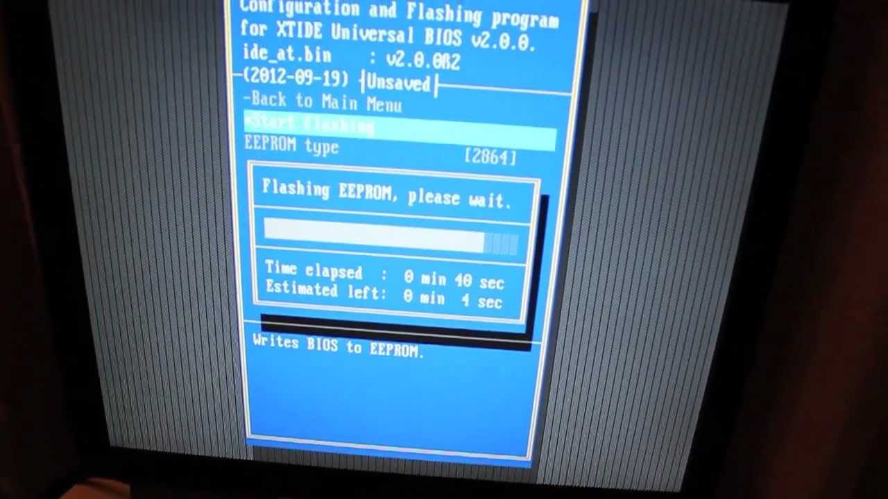 Flashing the XTIDE EPROM / EEPROM Incorrectly