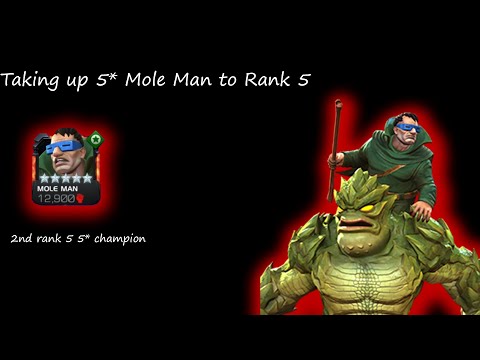 5* Mole man rank up video I 2nd rank 5 5* champion I Marvel contest of champions.