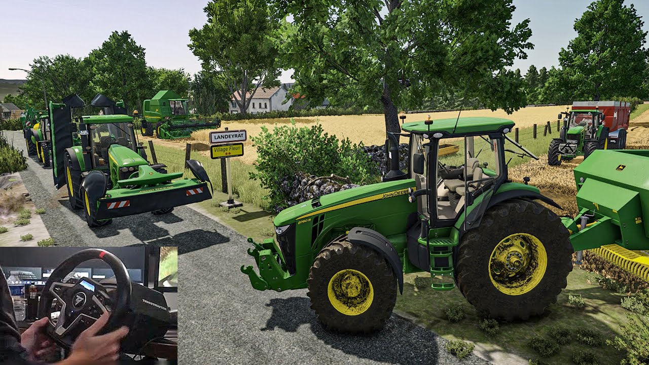 Farm Full of John Deere | Driving John Deere tractors with Thrustmaster T248