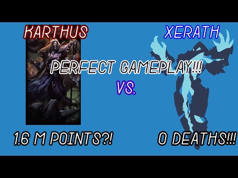 Xerath Destroying Karthus One trick! (1.6 Million Mastery points Karthus!) Perfect Gameplay!