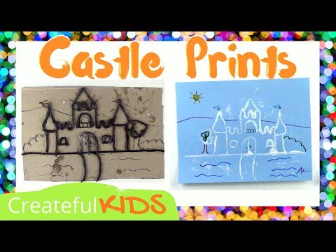 Printmaking for Kids - Castle Prints