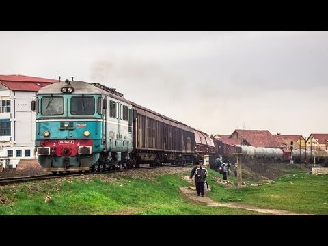 Tren de marfa 22869 pe relatia Sibiu Triaj - Coslariu la iesire din statia Turnisor