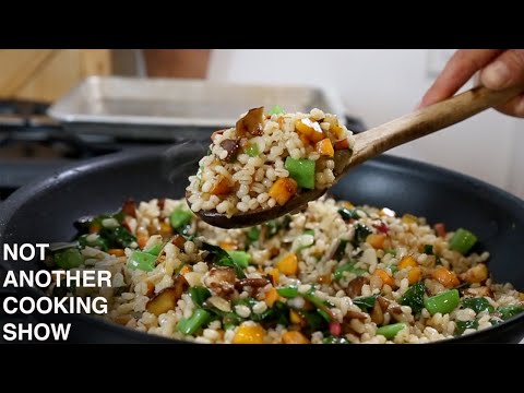 how to make BARLEY "FRIED RICE"