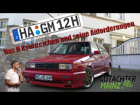 H license plate - classic car registration - tuning and its requirements