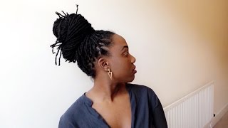 How to do a messy bun with locs ZAINA RIECH