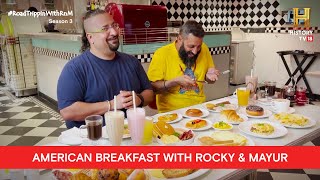 #RoadTrippinwithRnM​ S3 | Day 1 | Vlog 02 | Rocky Mayur | American Breakfast