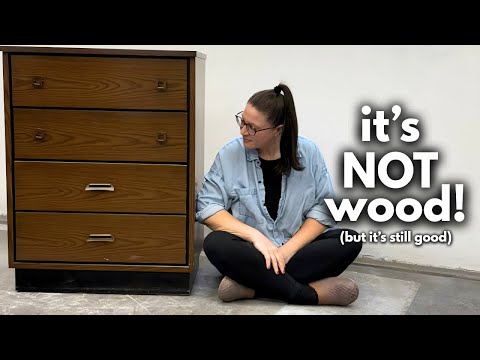 Es ist kein Holz! Reparatur und Umgestaltung einer beschädigten Laminatkommode aus der Mitte des ...