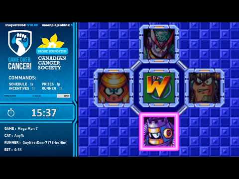 Game Over, Cancer! 2020 [F] - Mega Man 7 (Any%) [GuyNextDoor717] 1:01:36