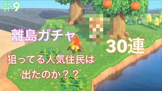 あつ森「人気住民が引っ越したので離島ガチャ30連をやってみたら僕が好きなコグマのキャラが？？！！」「あつ森」「離島ガチャ」