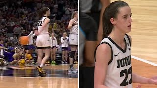 Caitlin Clark assessed a tech for tossing the ball | ESPN College Basketball