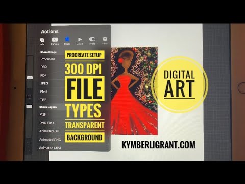 How to Procreate 300 Dpi, File Types and Transparent Backgrounds - Kymberli Grant Art