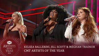 Kelsea Ballerini, Jill Scott &amp; Meghan Trainor Perform a Shania Medley | 2016 CMT Artists of the Year