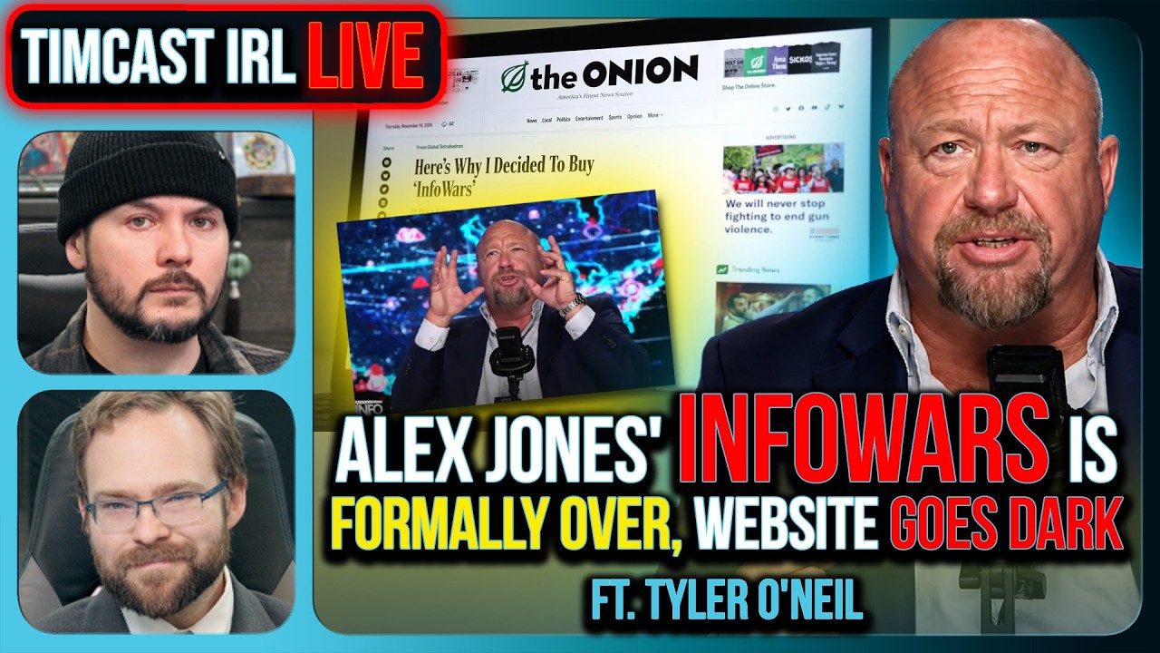 Alex Jones' Infowars Is FORMALLY OVER, Website Goes DARK w/ Tyler O'Neil | Timcast IRL