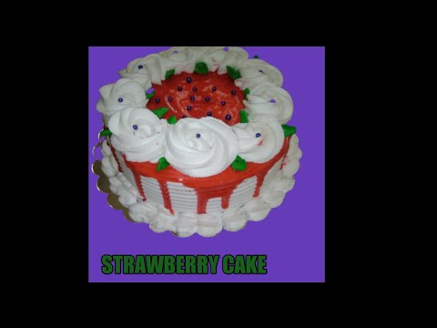 Strawberry cake //Strawberry cake design //cake decoration ideas...//Praju's kitchen and more