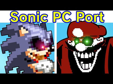 Friday Night Funkin' GAME OVER but it's Lord X Remake VS MX Sprite Animation (FNF Mod/Sonic PC Port)
