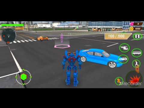 Bus robot car transform war police robot game