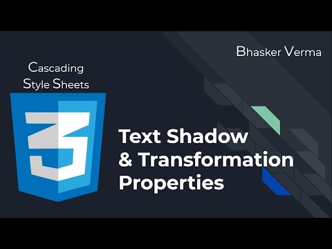 CSS Tutorial for beginners in Hindi 27| Text Shadow Transformation Properties