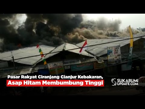 Pasar Rakyat Ciranjang Cianjur Kebakaran, Asap Hitam Membumbung Tinggi
