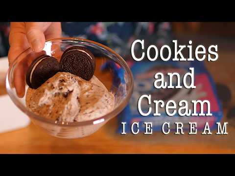 CREAMY Homemade Oreo Cookies and Cream Ice Cream Recipe!